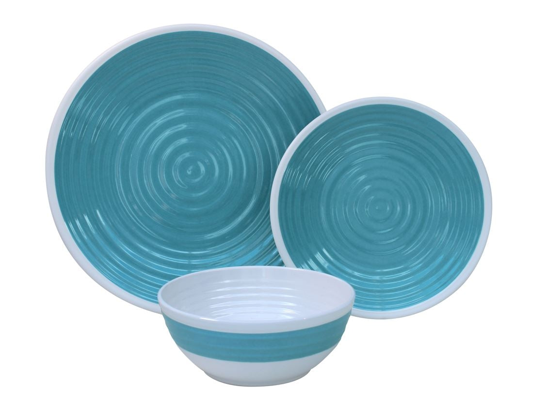 Outdoor Revolution Premium 12 Piece Melamine Set Blue