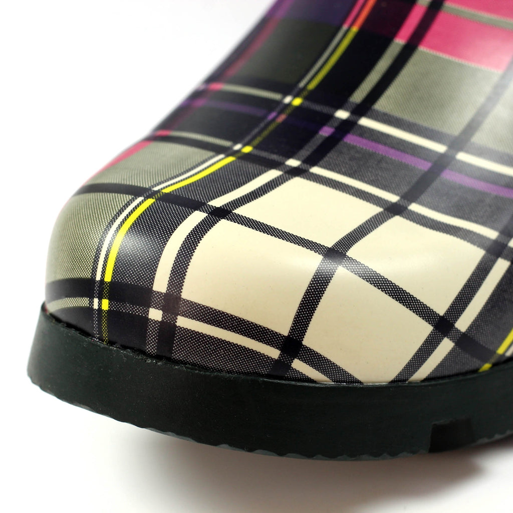 Lunar Ladies Green Tartan Wellies
