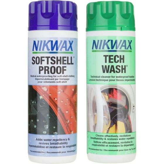 Nikwax Tech Wash/SoftShell Proof Twin Pack 300ml