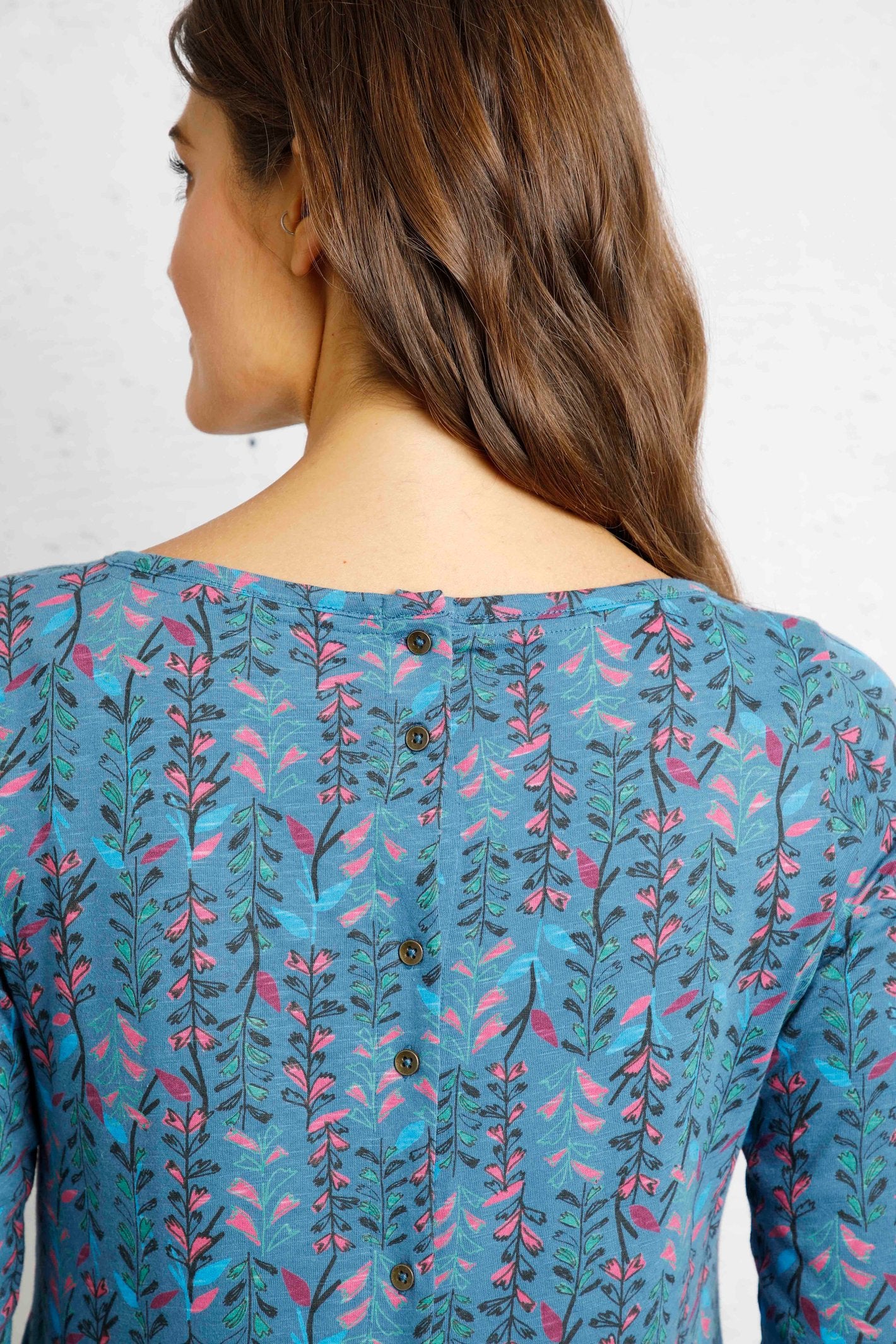 Weird Fish Tupelo Organic Printed Long Sleeved T shirt