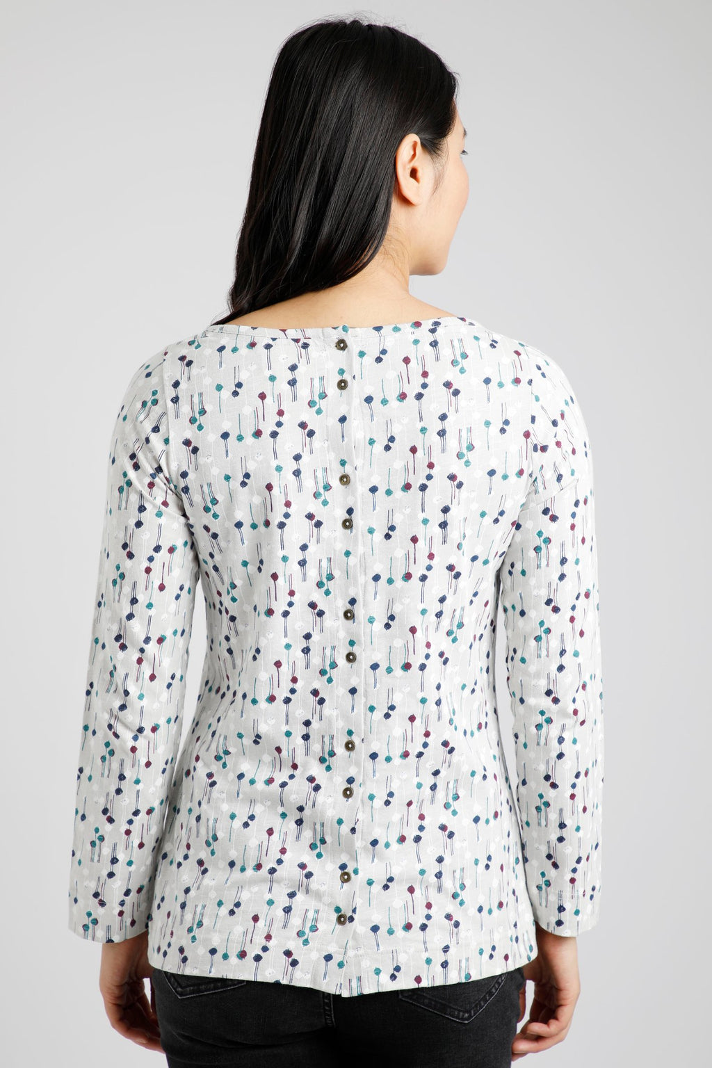 Weird Fish Tupelo Organic Printed Long Sleeved T shirt