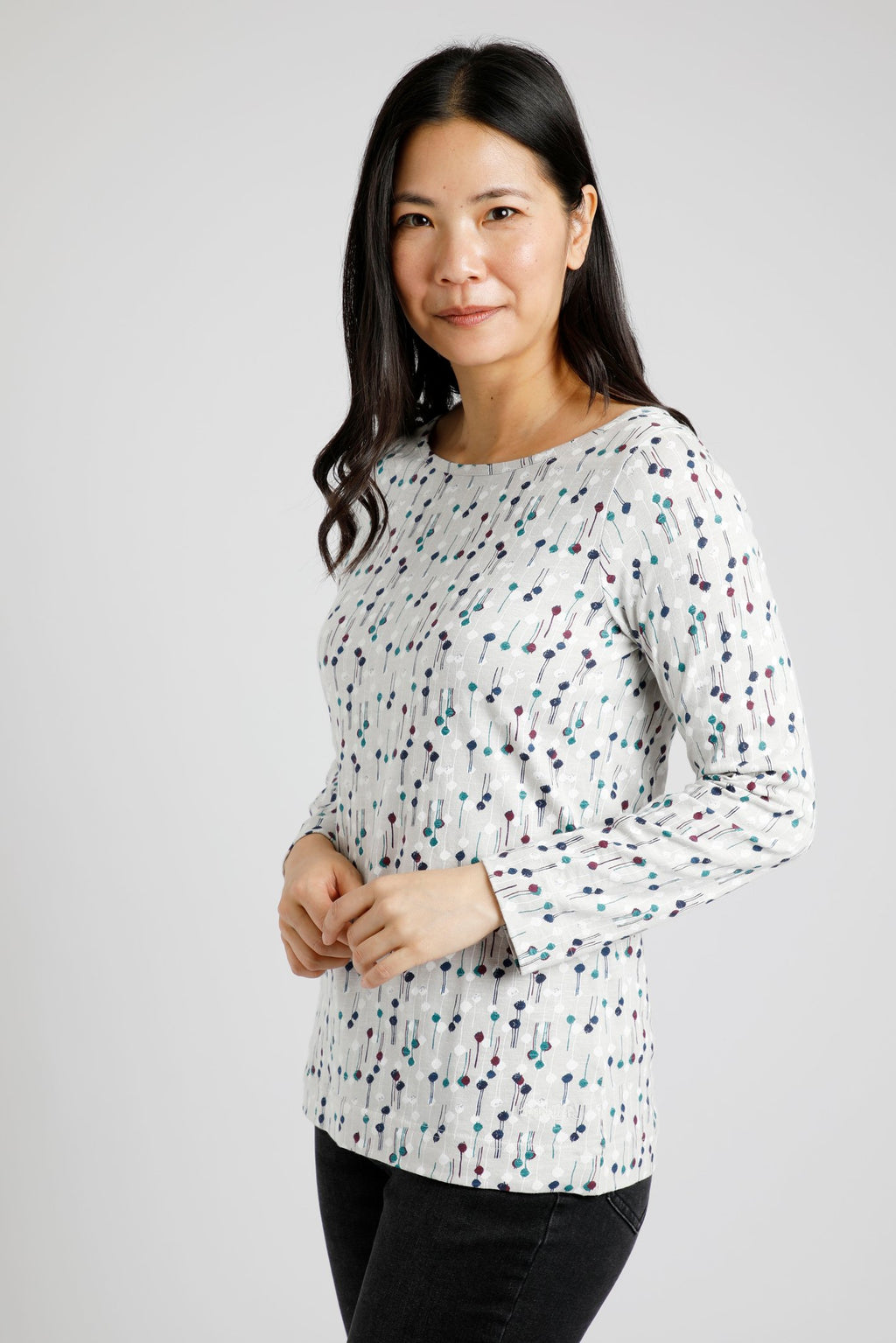 Weird Fish Tupelo Organic Printed Long Sleeved T shirt