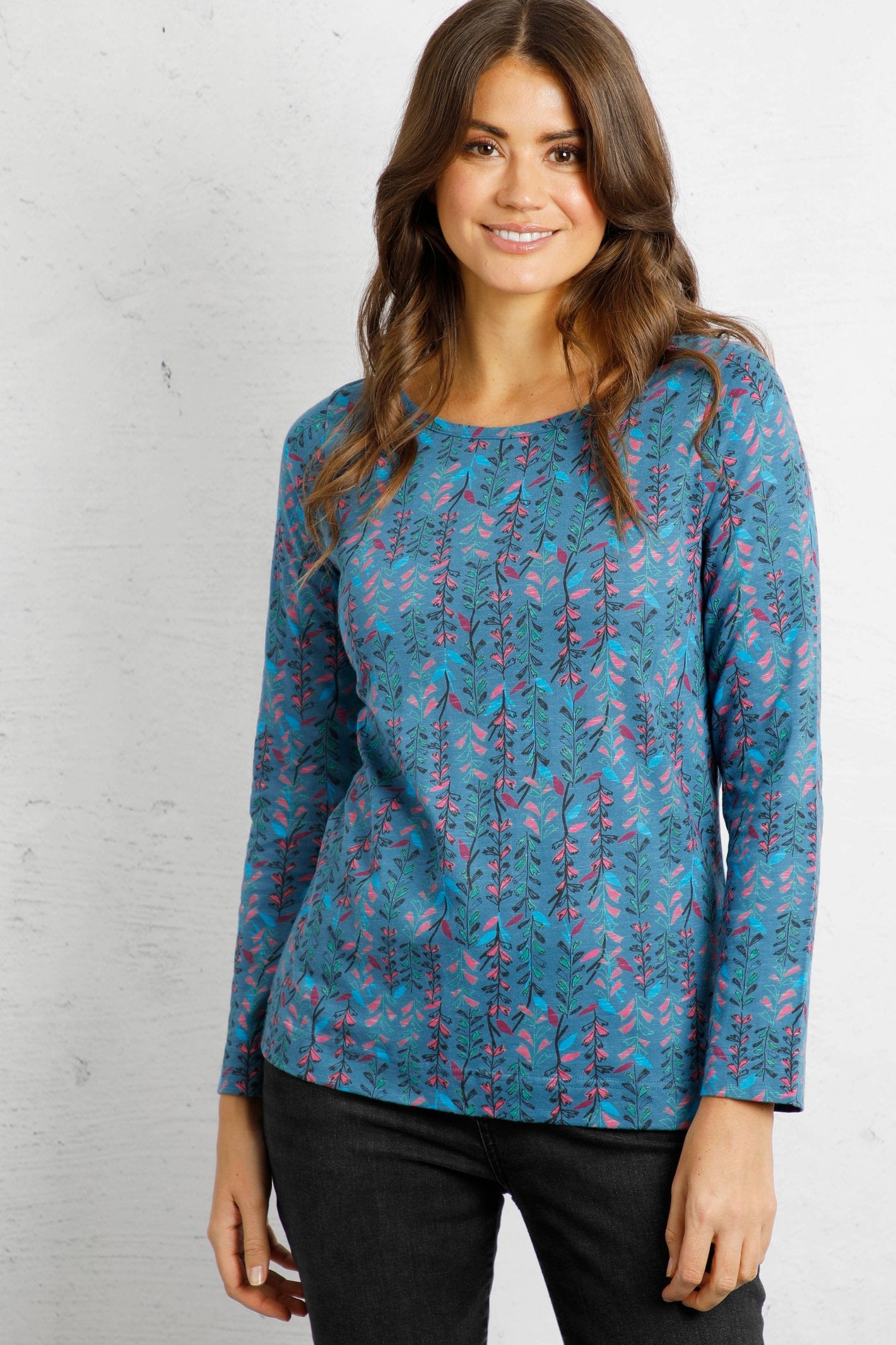 Weird Fish Tupelo Organic Printed Long Sleeved T shirt