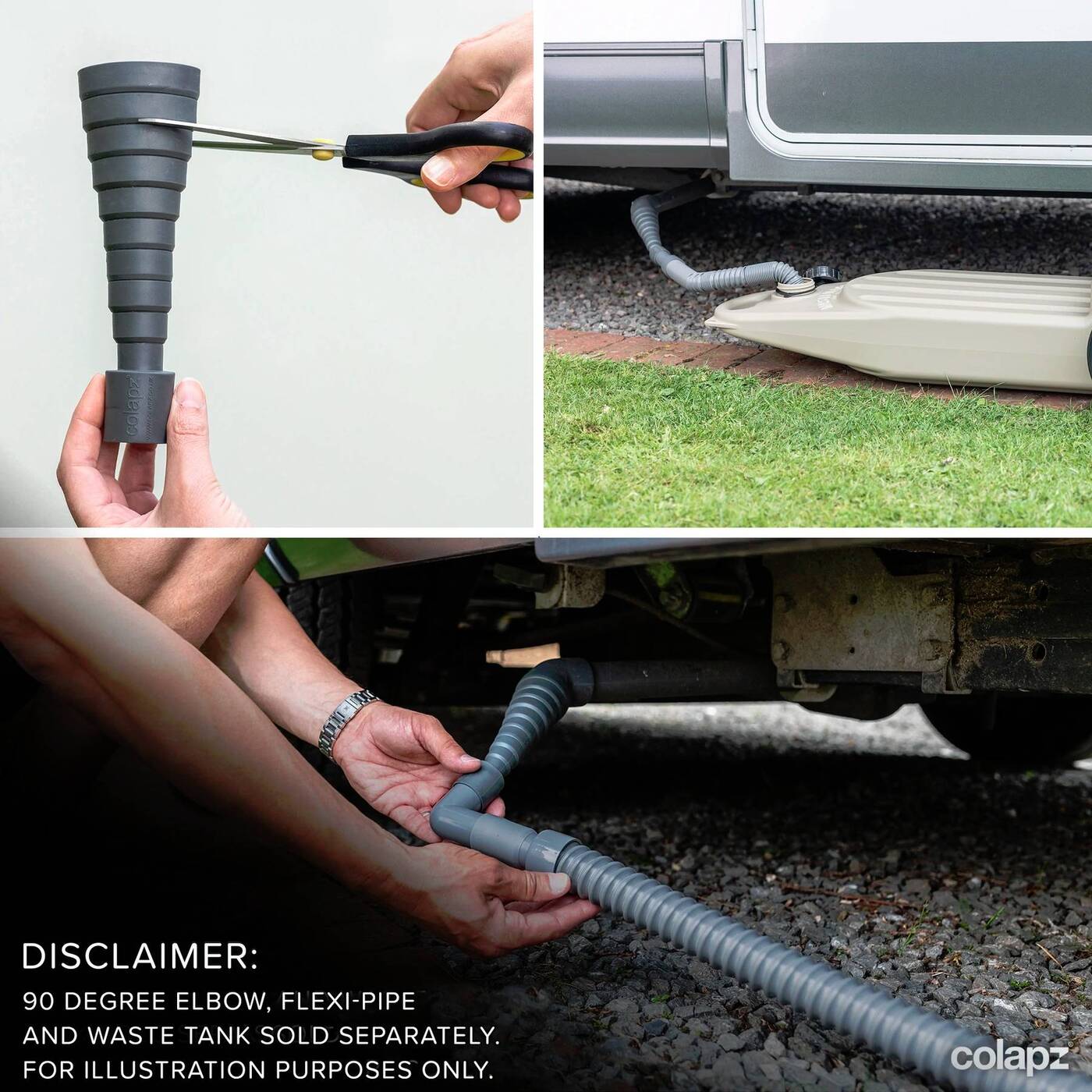 Colapz Motorhome Waste Pipe Adaptor