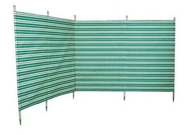 Blue Diamond 5 Pole Green Stripe Windbreak