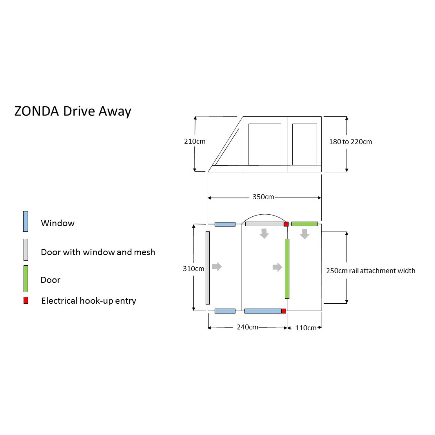 Wild Country Zonda Campervan Driveaway Air Awning Bundle